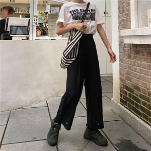 Simple Casual Ankle Length Wide Leg Pants