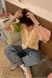Cute Contrast Colors Simple Slim Shirt