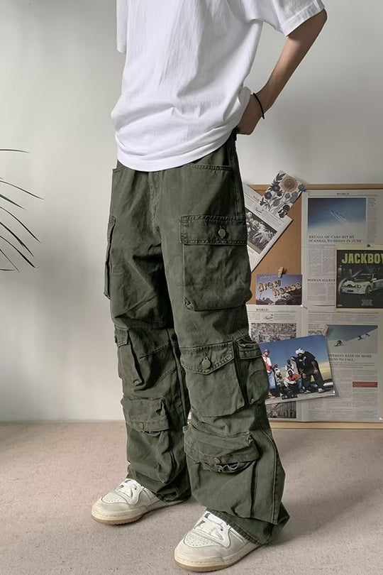 Loose Multi Pockets Cargo Long Pants – Tomscloth