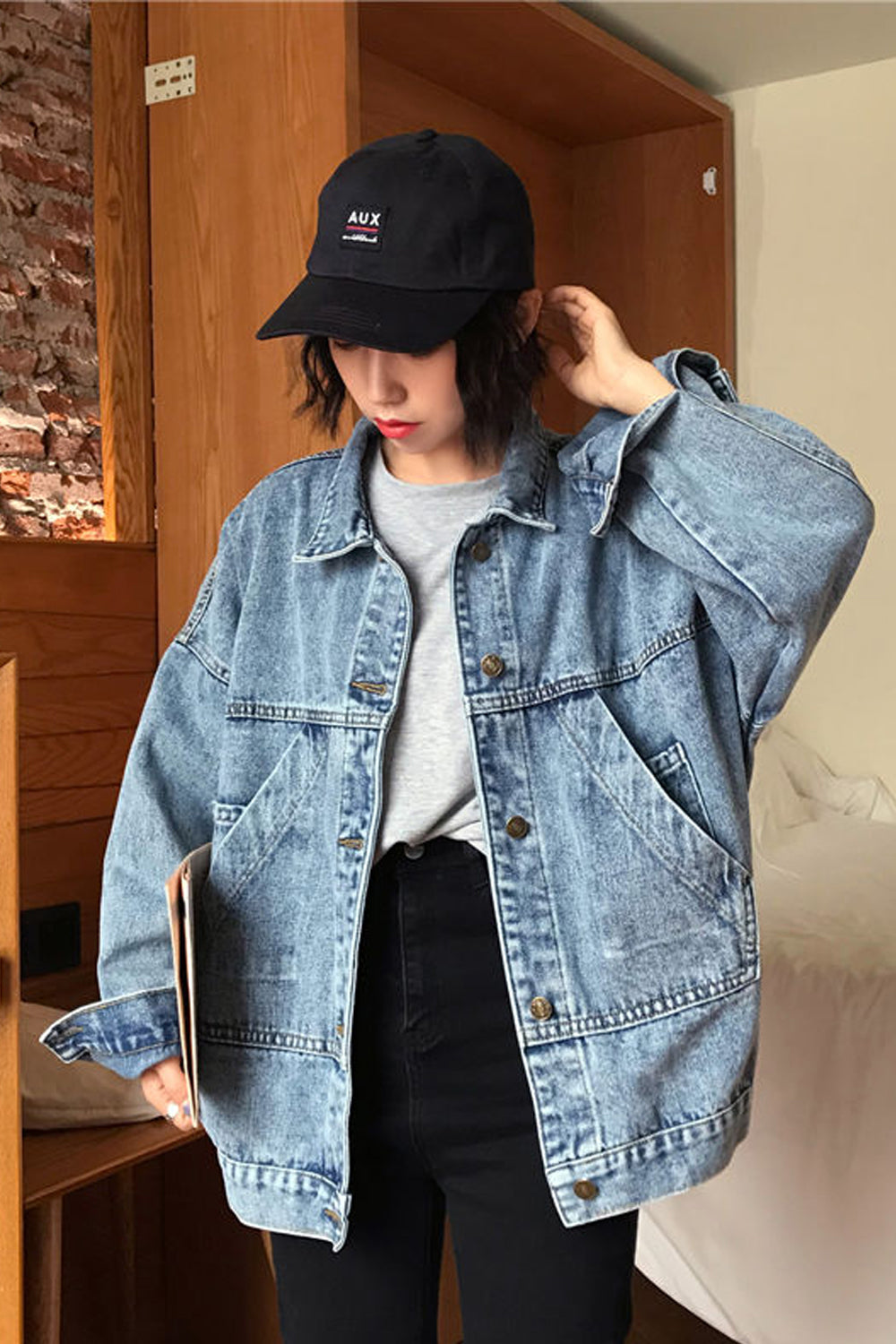Vintage College Style Simple Jacket Jeans – Tomscloth