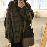 Vintage Plaid Woolen Style Shirt