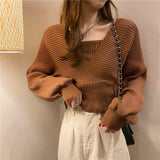 Loose Elegant Design Knitted Sweater