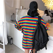 Long Sleeve Rainbow Striped Shirt