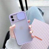 Slide Camera Lens Protection Case For iPhone