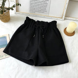 High Waist Warm Elastic Waist Shorts