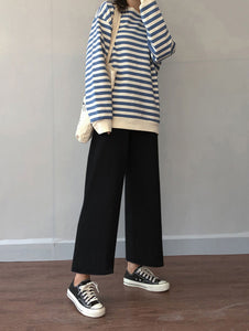 Ankle Length Loose Wide Leg Casual Pants