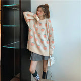 Cute Strawberry Long Sleeve Knitted Sweater