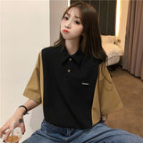 Loose Splicing Colors Casual Shirt