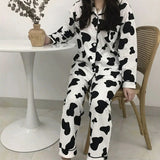 Cow Pattern Printed 2Pcs Pajamas Set