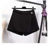 High Waist Casual Irregular Wide Leg Shorts