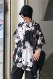 Gothic Tie Dye Printed Blouse Shirt