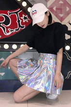 Pleated Holographic Shorts Skirt