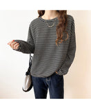 O-Neck Classic Striped Long Sleeve Shirt