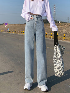 High Waist Vintage Wide Leg Full Length Jeans – Tomscloth