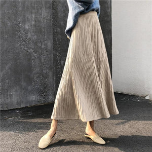 Elegant Knitted A-Line Skirt