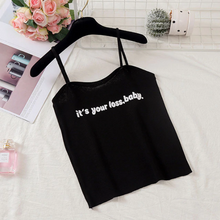 It's Your Loss Baby Printed Knitting Halter Tank Tops