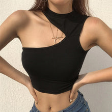 Sexy One Shoulder Cropped Tops