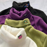 Turtleneck Chic Embroidered Shirt