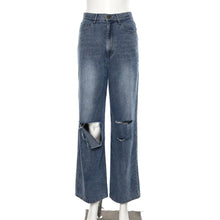 Retro Hollow High Waist Jeans