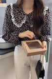 Floral Pattern Peter Pan Collar Long Sleeve Blouse Shirt