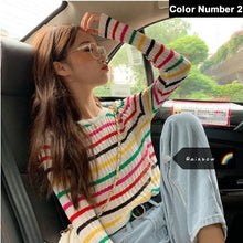 Long Sleeve Striped Colors Sweater