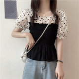 Puff Sleeve Two Style Blouse Shirt