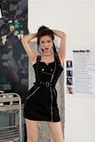 Gothic Punk Eyelets Elegant Mini Dress