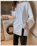 Long Sleeve Loose Split Design Shirts