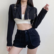 Chain Black Outer Cropped Jacket