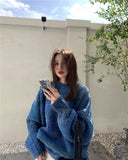 Loose Thick Gradient Knitted Sweater