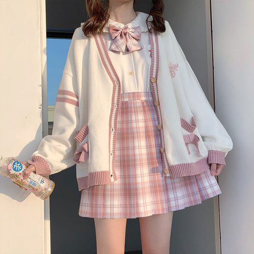 Loose Cute Embroidery Kawaii Cardigan Sweater