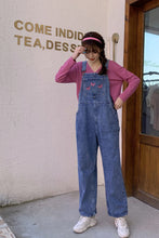 Butterfly Embroidery Retro Denim Jumpsuits