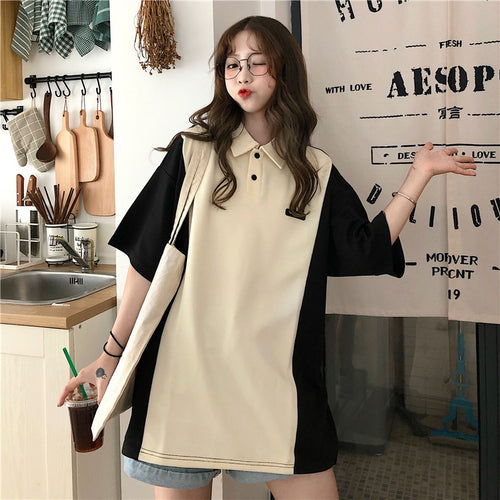 Loose Splicing Colors Casual Shirt