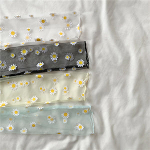 Long Sleeve Mesh Flower Pattern Blouse Shirt