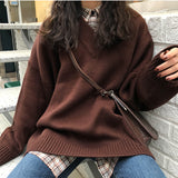 Loose V-Neck Knitted Warm Sweater