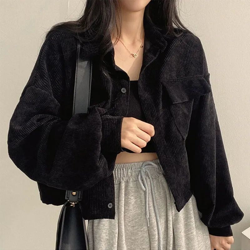 Cropped Corduroy Jacket