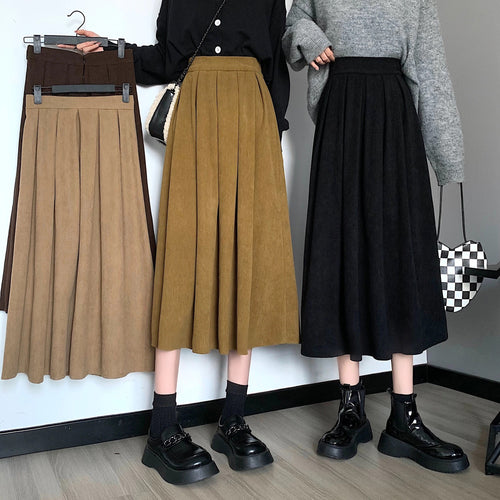 High Waist Elegant Style Long Skirts