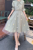 Mesh Elegant Sweet Midi Dress