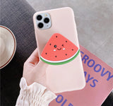 Cute Fruits Cartoon Plus Holder Case For iPhone