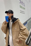 Loose Hooded Parkas Windbreaker Jacket
