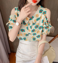 Cute Daisy Pattern Off Shoulder Blouse Shirt