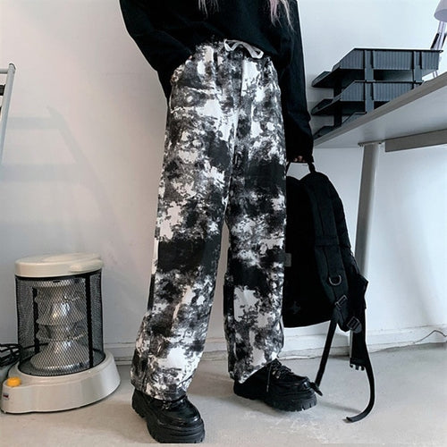 High Waist Casual Tie Dye Loose Sweatpants