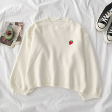 Fruits Embroidery Loose Oversize Sweater