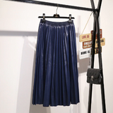High Waist Elastic Pleated Skirt