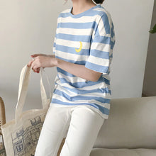 Weather Embroidered Candy Striped Color Shirt
