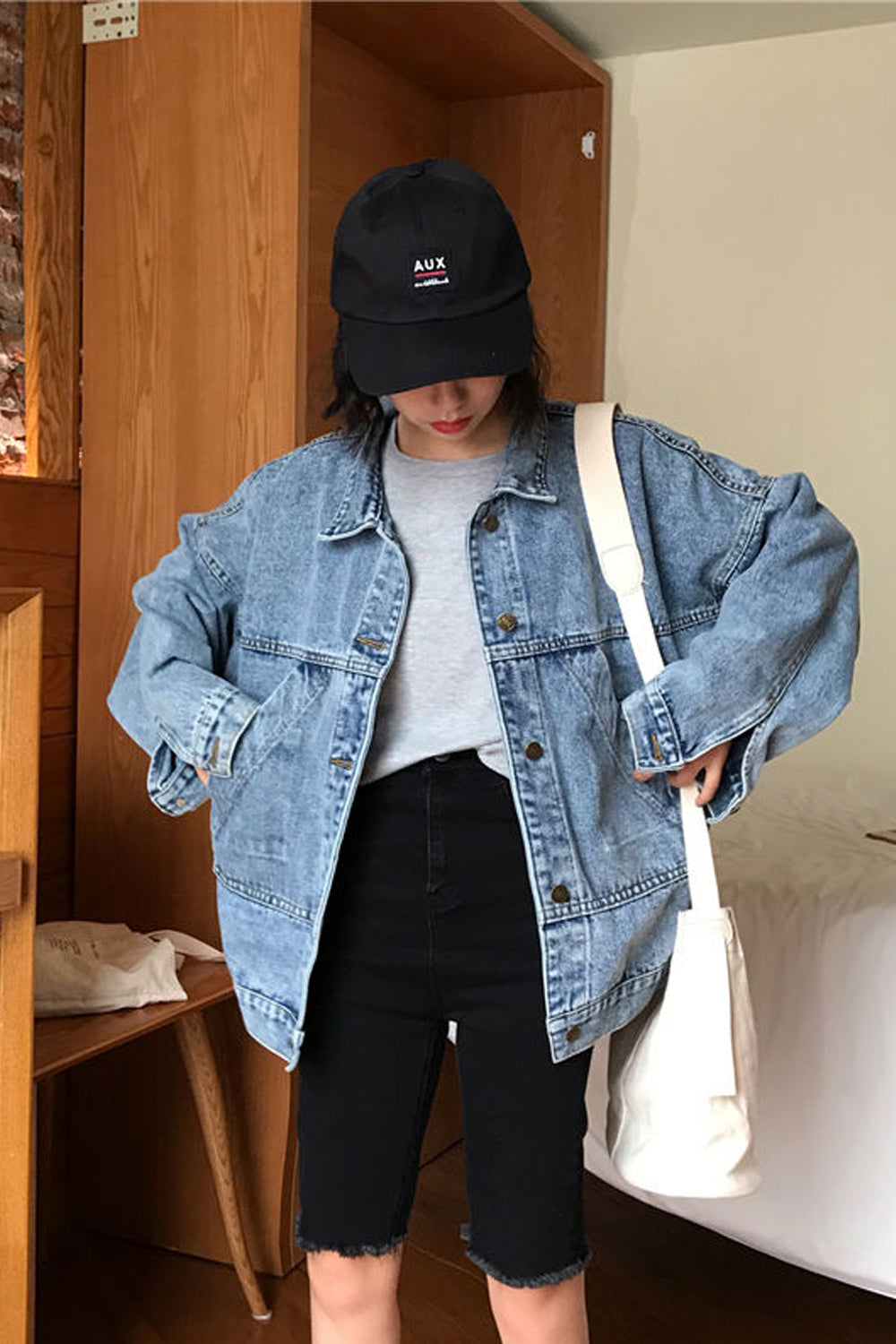 Vintage College Style Simple Jacket Jeans – Tomscloth