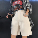 High Waist Corduroy Casual Shorts