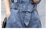 Elegant Denim Romper Jumpsuit