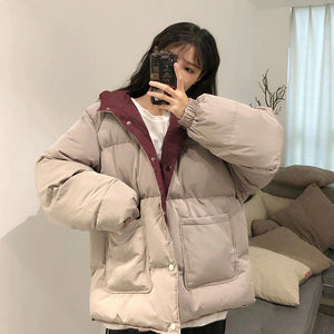 Loose Two Side Style Padded Warm Jackets