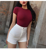 Sexy Skinny Stretch Shorts Denim Jeans